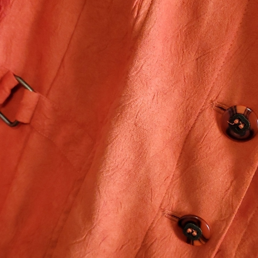 Lightweight orange comfy Requirements jacket size large orange blazer embossed - Picture 3 of 16